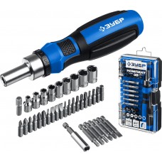 Реверсивная отвертка с насадками Компакт-38, 38 предм. ЗУБР Профессионал 25165-H38_z01