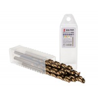 Комплект свёрл по металлу индустриальных, 10 шт, DIN 338, HSS-E Co5, Тип VA, 5xD, O5.50 мм (ZA-74055-S10)