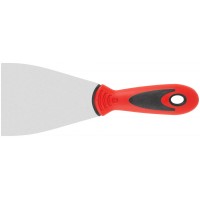 Шпатель, нерж.сталь, прорезиненная ручка 80 мм (06713)