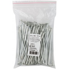 Шурупы оцинкованные, универсальные 5 х 100 100 шт Фасовка (20600-0)