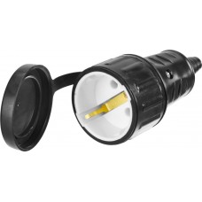 Розетка с крышкой 16А/220 В, IP44 СИБИН 55186-B