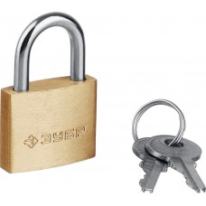 Замок навесной мини 25 мм, латунный корпус ЗУБР Профессионал 37130-25_z01