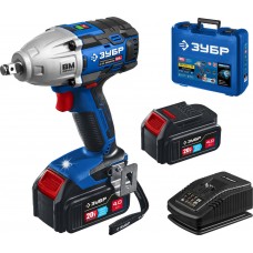 Гайковерт бесщеточный 20 В, 500 Н·м, 2 АКБ 4 А·ч, кейс ЗУБР Т7 Профессионал GB-500-42