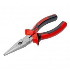 Длинногубцы прямые Nickel, 160 мм, никелированные, двухкомпонентные рукоятки Matrix (17164)