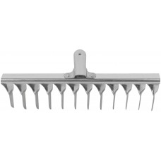 Грабли, витой зуб, нержавеющая сталь, 12 зубьев, без черенка (76981)