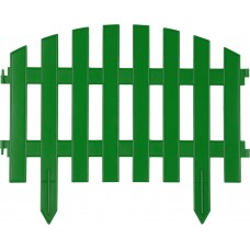 GRINDA Ар Деко, 28 х 300 см, зеленый, 7 секций, декоративный забор (422203-G)