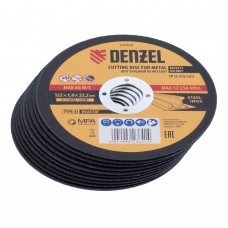Круг отрезной по металлу, 125 х 1,0 х 22,2 мм, WA60TBF, в метал.банке, 10 шт. Denzel (737610)