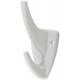 Крючок-вешалка 2-рожковый пластиковый белый (66845)
