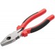 Плоскогубцы комбинированные Стандарт красно-черные пластиковые ручки, полированная сталь 200 мм (48200)
