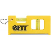 Уровень-брелок пластиковый, 2 глазка, магниты 100 мм (17832)