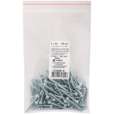 Винт с полуцилиндрич. головкой с полной резьбой оцинков. DIN 7985 3х30 100 шт Фасовка (27698-0)