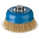Щетка-крацовка чашечная для УШМ 125 мм, витая стальная латунированная проволока 0.3 мм ЗУБР Профессионал 3526-125_z02