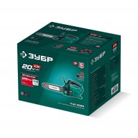 ЗУБР 20 В, 250 мм шина, без АКБ (LMS), пила цепная аккумуляторная (ПЦБ-2025)