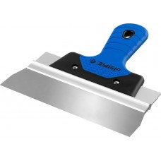 Шпатель фасадный нержавеющий 200 мм, усиленная алюминиевая направляющая, двухкомпонентная ручка ЗУБР Профессионал 10049-20_z03
