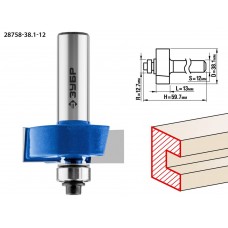 Фреза фальцевая 38.1?13 мм хвостовик 12 мм ЗУБР Профессионал 28758-38.1-12