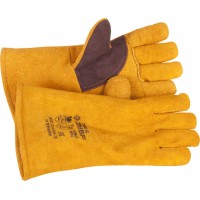 Краги термостойкие ЭКСПЕРТ 350 мм, размер XL (10), спилковые, для сварки и тяжелых механических работ ЗУБР Профессионал 11334-XL