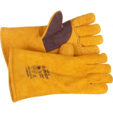 Краги термостойкие ЭКСПЕРТ 350 мм, размер XL (10), спилковые, для сварки и тяжелых механических работ ЗУБР Профессионал 11334-XL