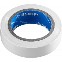 Изолента ПВХ ЭЛЕКТРИК-10 15 мм x 10 м, 6000 В, белая, не поддерживает горение ЗУБР Профессионал 1233-8