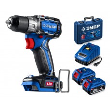 Бесщеточная дрель-шуруповерт 20 В 50 Н·м 2 АКБ LMS 4 А·ч кейс ПРОФЕССИОНАЛ ЗУБР КОМПАКТ #3 DB-50-42