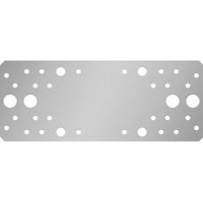 Крепежная пластина КП-2.5, 200 x 80 x 2.5 мм, цинк ЗУБР 31023-200