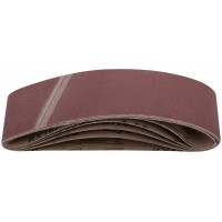 Ленты шлифовальные бесконечные, водостойкие, на тканевой основе, 5 шт., 75х533 мм Р 80 (39694)