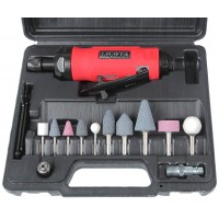 Пневматическая шлифовальная машинка 22000 об/мин с набором шарошек (15 предметов), Licota, PAG-10039K