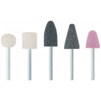 Шарошки абразивные по металлу, 5 шт., хвостовик 3 мм (36460М)