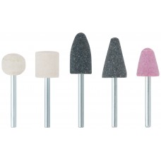 Шарошки абразивные по металлу, 5 шт., хвостовик 3 мм (36460М)