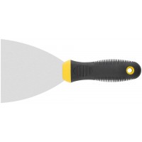 Шпатель, нерж.сталь, черно-желтая прорезин.ручка 4