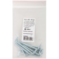 Шуруп-крючок оцинкованный, 5,0 х 52, 10 шт Фасовка (25225-0)