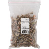 Шурупы желтопассированные, универсальные 6 х 50 100 шт Фасовка (21607-0)