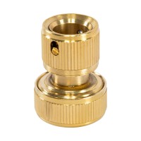 Соединитель латунный, быстросъемный для шланга 3/4, аквастоп Palisad (66265)