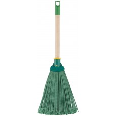 Веник пластиковый с деревянной ручкой 240х660 мм (68075)