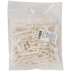 Дюбель-хомут для крепления кабеля 11-18 мм белый (нейлон), 100 шт (фасовка) (60451-0)