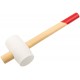 Киянка резиновая белая, деревянная ручка 70 мм ( 680 гр )