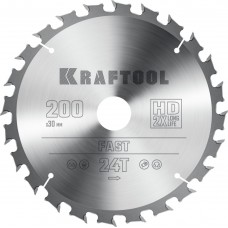 Пильный диск по дереву Fast, 200 х 30 мм, 24Т KRAFTOOL 36950-200-30