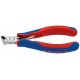 Кусачки торцевые для электроники, без фаски, губки 15°, 120 мм, 2-комп ручки (KN-6212120)