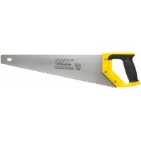 Ножовка по дереву, крупный кален.зуб 5 ТPI с запилом 7 ТPI, 2D заточка, пласт.прорезинен.ручка 450 мм (40469)