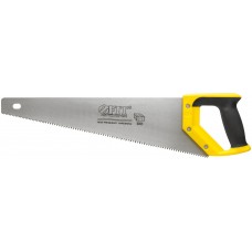 Ножовка по дереву, крупный кален.зуб 5 ТPI с запилом 7 ТPI, 2D заточка, пласт.прорезинен.ручка 450 мм (40469)