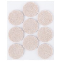 Подкладки для мебели самоклеющиеся круглые 25 мм, 9 шт., войлок (67517)