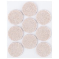 Подкладки для мебели самоклеющиеся круглые 25 мм, 9 шт., войлок (67517)