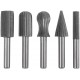 Шарошки по металлу, HSS сталь, Профи, 5 шт. (36476)