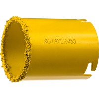 Коронка кольцевая 53 мм, L 55 мм, карбид вольфрама STAYER Professional 33345-53