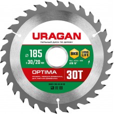 Диск пильный по дереву Optima URAGAN 185х30/20 мм 30Т 36801-185-30-30_z01  