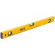 Уровень Стайл, 3 глазка, желтый усиленный корпус, фрезер. рабочая грань, шкала, Профи 600 мм (18206)