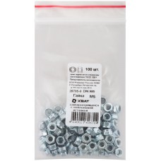 Гайка самоконтрящаяся с нейлоновой вставкой М5 100 шт DIN 985 Фасовка (28705-0)