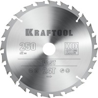 Пильный диск по дереву Fast, 250 х 32 мм, 24Т KRAFTOOL 36950-250-32