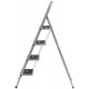 Лестница-стремянка стальная, 4 широкие ступени, Н=139 см, вес 6,7 кг (65383)