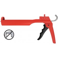 Пистолет для герметика 225 мм полукорпусной, полипропиленовый корпус усиленный фибергласом (14242)