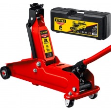 Домкрат подкатной в кейсе 2 т с увеличенным подъемом R-28 RED FORCE Professional STAYER 43156-2-K